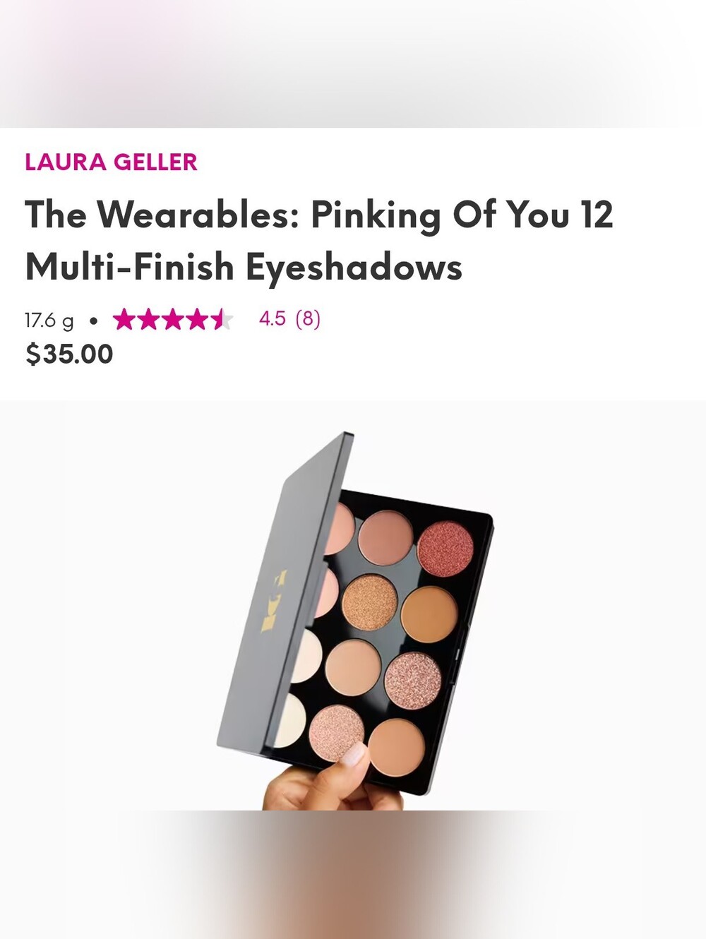 Laura Geller Rosy Neutral 12-Color Eyeshadow Palette — Pink & Bronze Tones